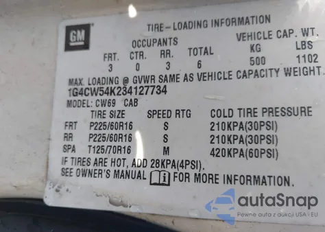 2003 Buick Park Avenue from USA, damaged, VIN 1G4CW54K234127734